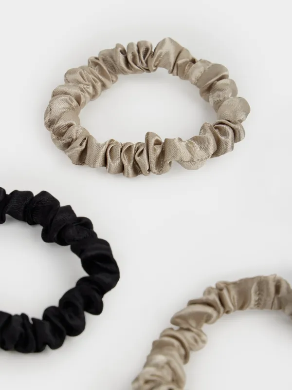 Шаш резеңкесі, 6 см, 4 дана, жүректе, сәтен, түс, Silk, image-2