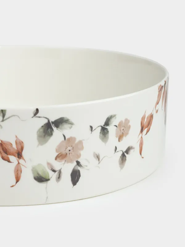 Ыдыс, 23х7 см, бүйірлері бар, фарфор N, Күзгі жапырақтар, Refined floral, image-2