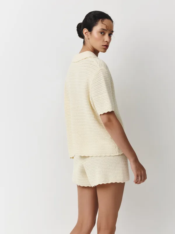 Әйелдер жейдесі, өлшемі XS, поло жағасы бар, мақта К, сарғылт-қоңыр, Babirye, image-3