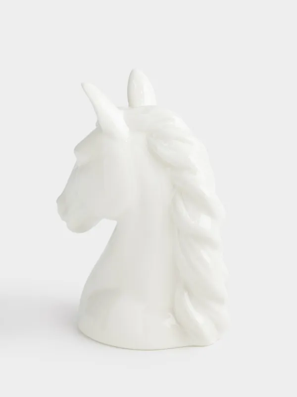 Светильник декоративный, 12 см, фарфор P, молочный, Голова лошади, Horse milky, image-3