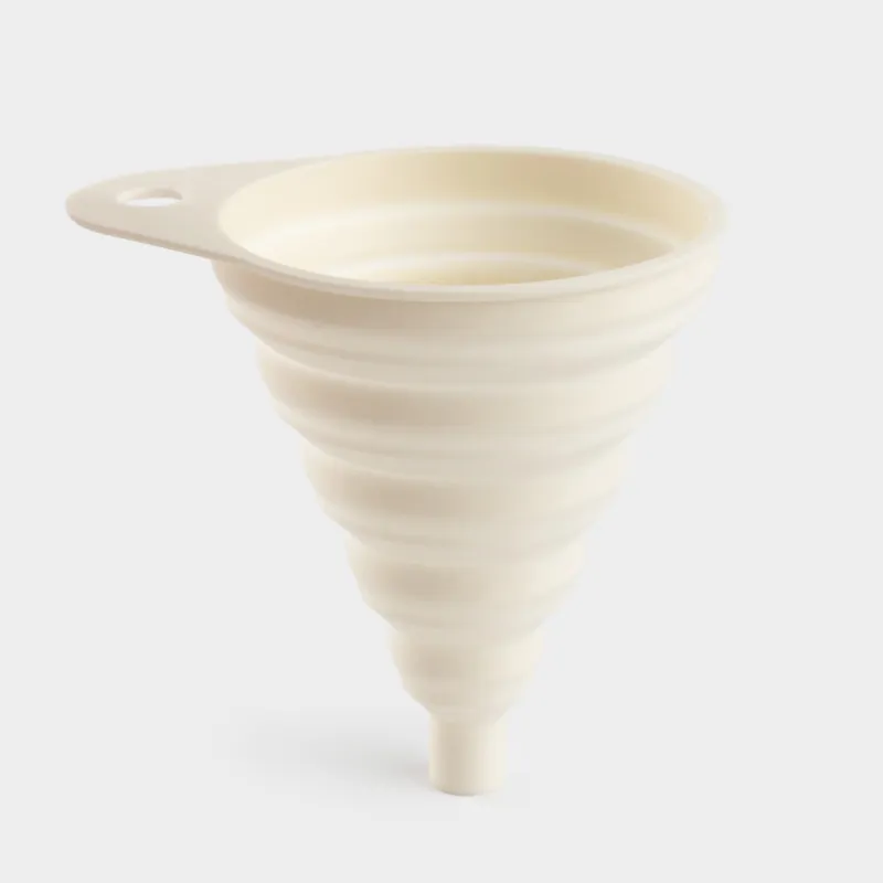 Воронка, 11х9 см, складная, силикон, молочная, Manny