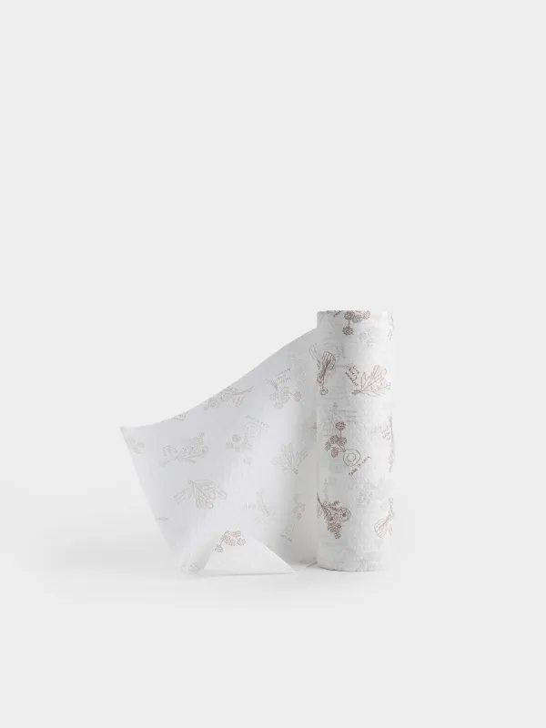 Полотенца рулонные, 25х25 см, 50 шт, целлюлоза, бело-бежевые, Букеты, Roll, image-3