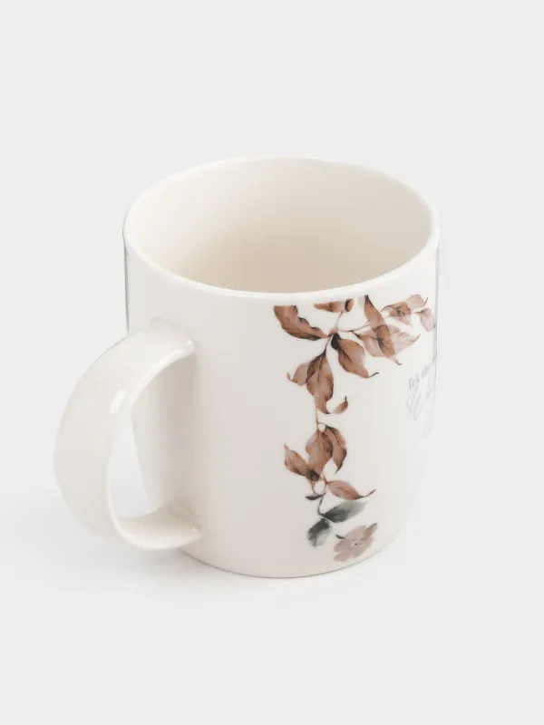 Кружка, 360 мл, фарфор N, Осенние цветы, Refined floral, image-1