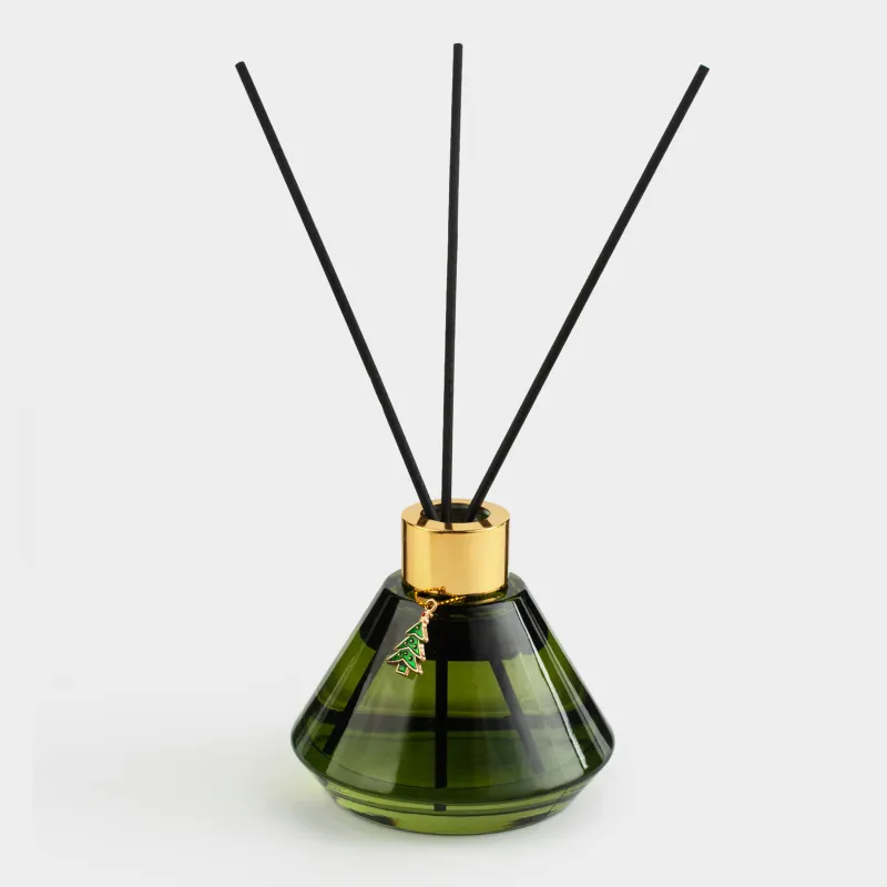 Ароматический диффузор, 120 мл, с подвеской, зеленый, Fresh Lemongrass, Елка, Redolent