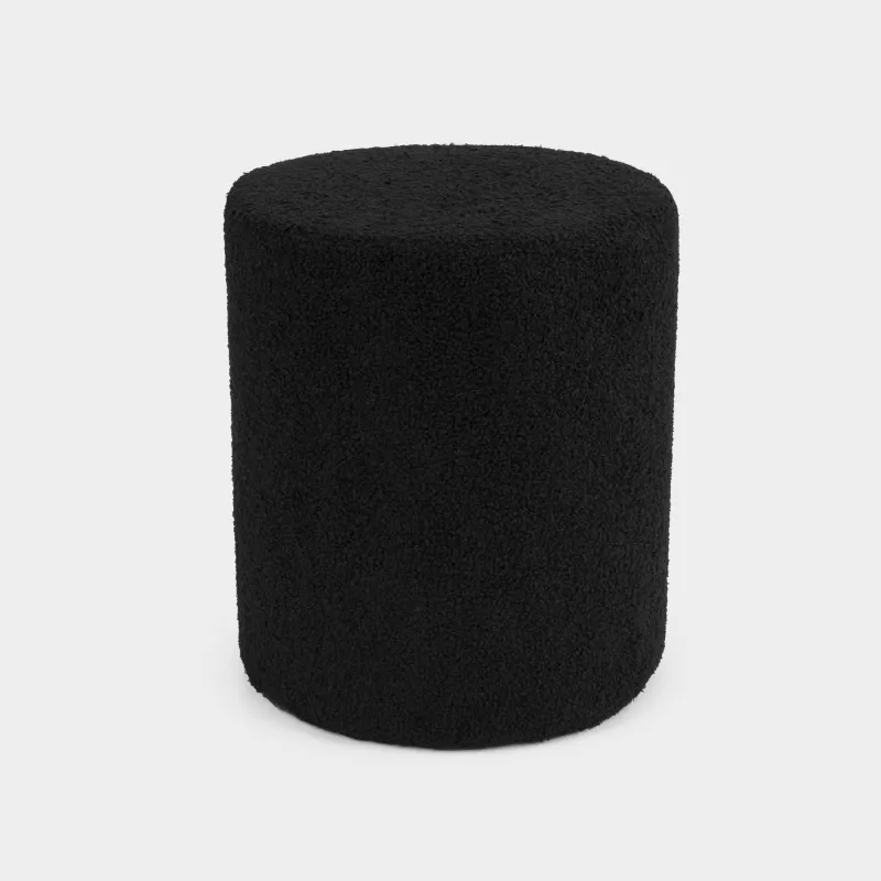 Пуфик, 37х43 см, букле, қара, Boucle, image-0
