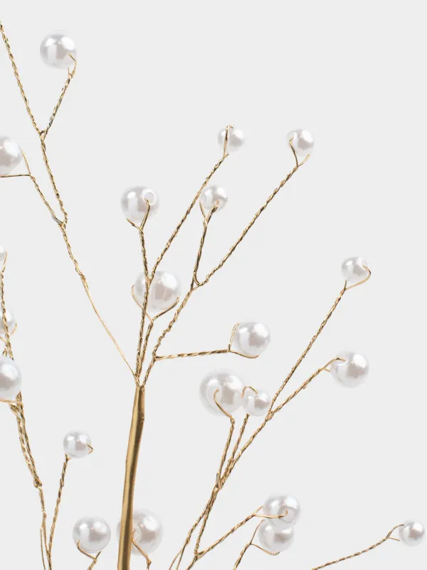 Ветка декоративная, 60 см, пластик/металл, шампань, Жемчужины, Balls decor, image-4