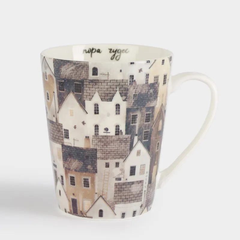 Кружка, 420 мл, фарфор N, Город, House built