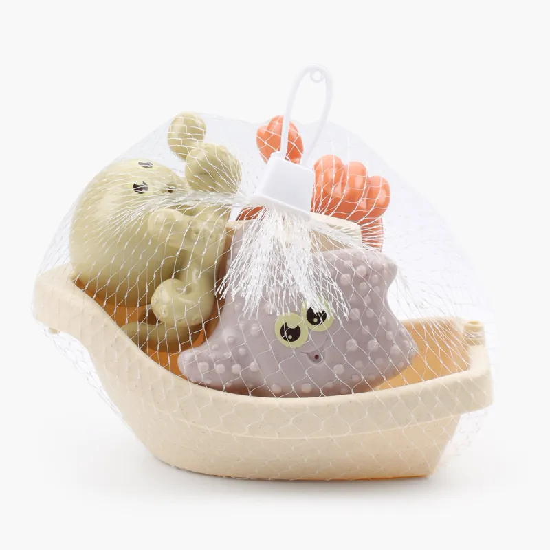 Шомылуға арналған ойыншықтар жиынтығы, 4 зат, шашыратқыштар, пластмасса, түрлі-түсті, теңіз тұрғындары, Kiddy, image-3