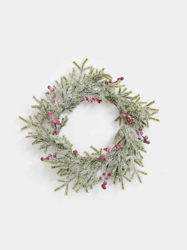 Сәндік гүл шоғы, 13/30 см, полиэтилен/пенопласт, Қызыл жидектер, Red berry, image-0