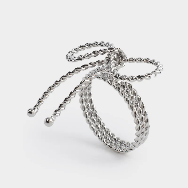 Майлық сақинасы, 7 см, металл, күміс, Бантик, Bow silver