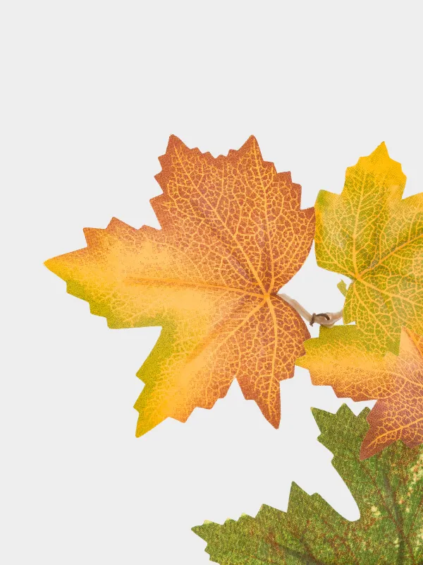 Сәндік бұтақ, 60 см, көбік/пластик, Шырша бүршіктері мен жапырақтары бар асқабақтар, Autumn fusion, image-3