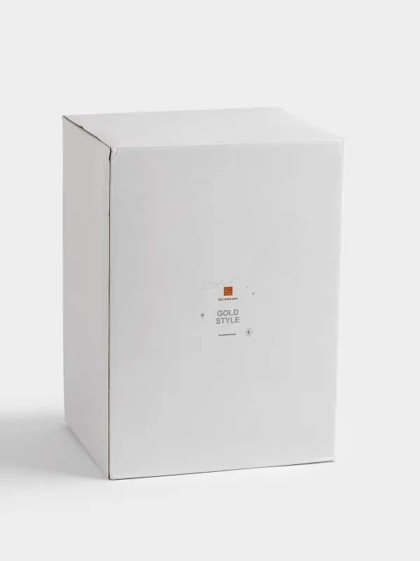 Снежный фонарь, 23 см, с подсветкой, пластик, золотистый, Лошадь с блестками, Golden style, image-5