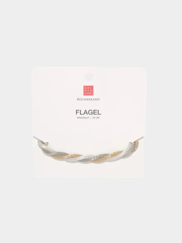 Білезік, 24 см, үштік, металл, алтын-күміс, Бұрау, Flagel, image-2