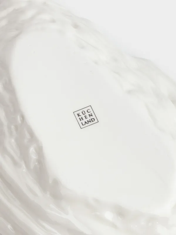 Ыдыс, 23х14 см, фарфор Р, ақ, Устрица, Shellfish, image-4