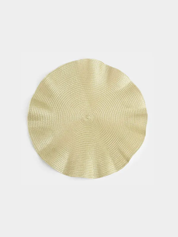 Аспаптарға арналған майлық, 38 см, полипропилен, дөңгелек, зәйтүн, Толқынды жиектер, Circle wave, image-0