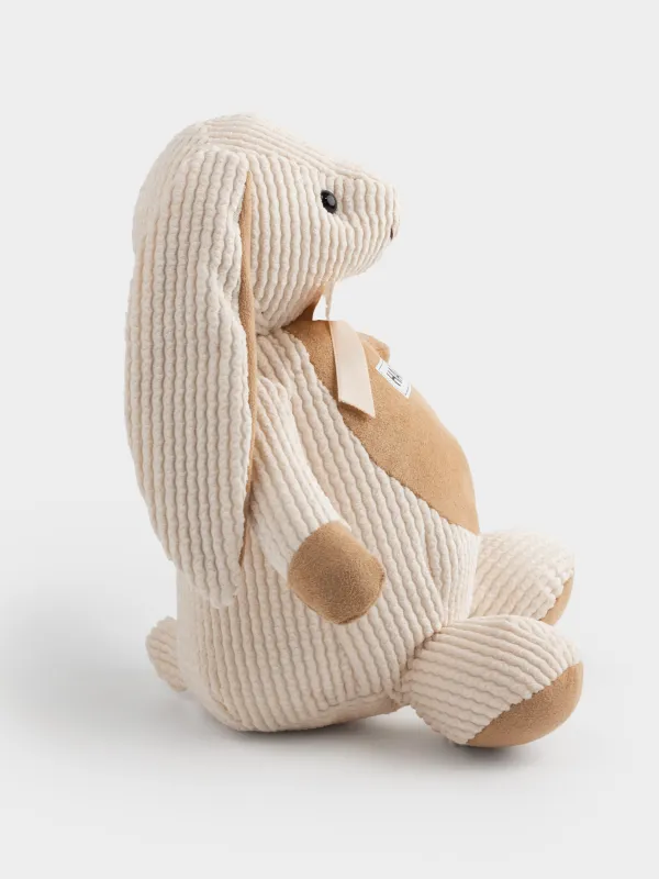 Игрушка, 21 см, мягкая, полиэстер, бежевая, Зайка с бантиком, Rabbit, image-2