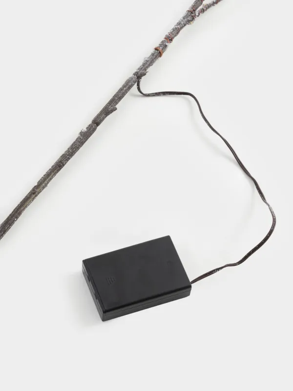 Сәндік бұтақ, 1 м, жарықтандырылған, ПВХ, күміс, Festive mood, image-2