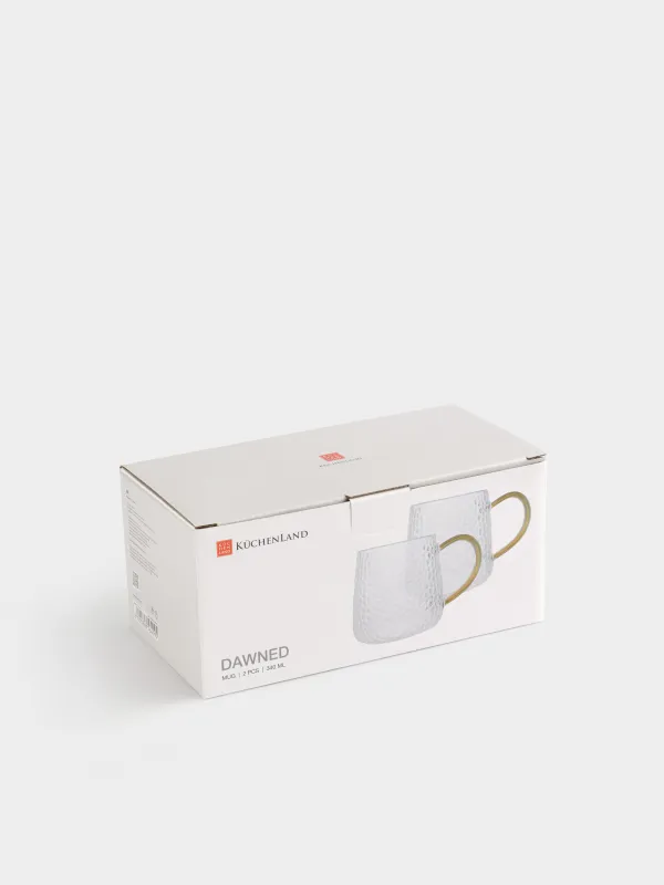 Саптыаяқ, 340 мл, 2 дана, шыны Б, кәріптас сабы бар, Dawned, image-4