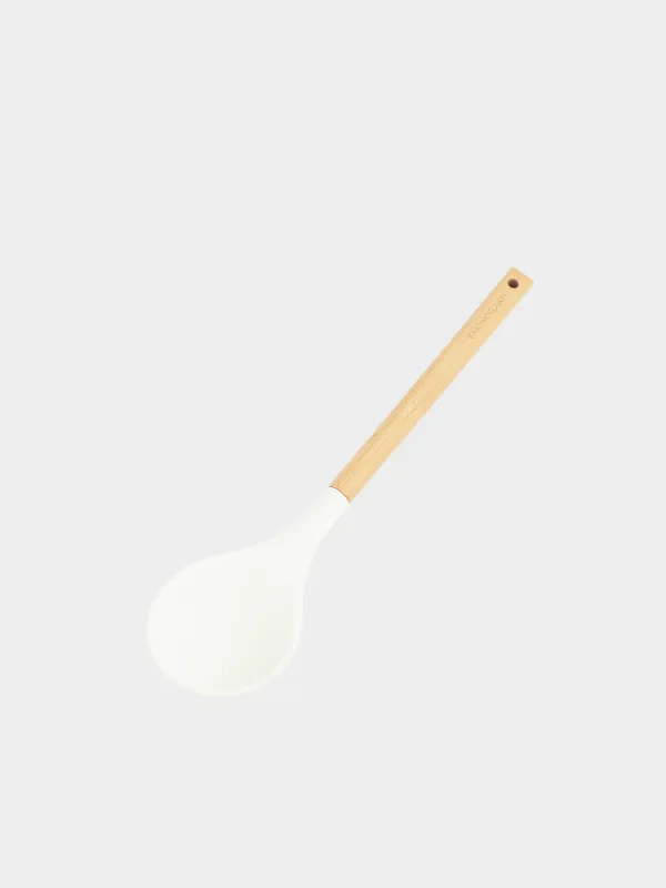 Ложка сервировочная, 32 см, силикон/дерево, бежевая, Provence, image-2