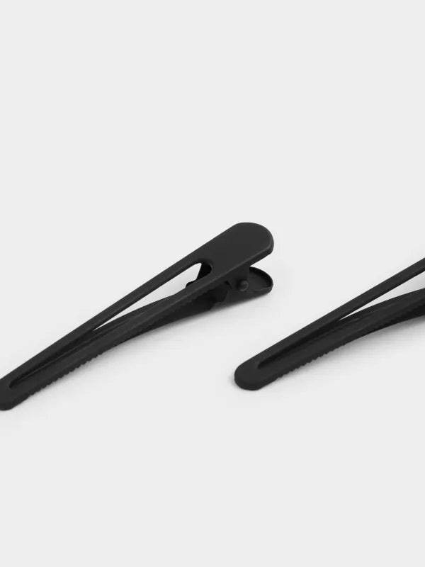 Заколка для волос, 8 см, 4 шт, металл, черная, Hair basic, image-2