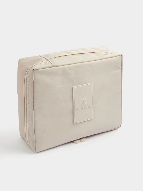 Косметичка дорожная, 21х16 см, полиэстер, бежевая, Easy Travel, image-1