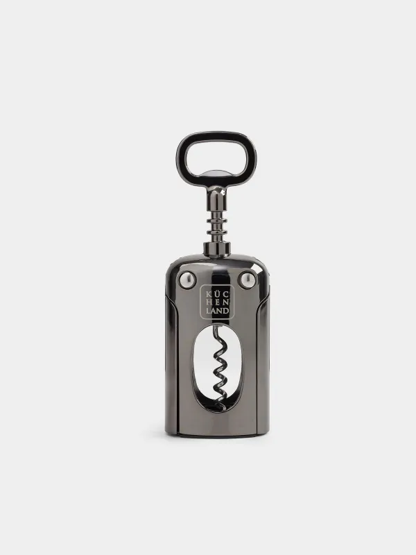 Иінтіректі штопор, 18 см, металл, қою сұр, Titanium, image-1