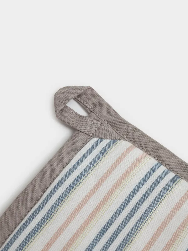 Ыдыс ұстағыш, 20х20 см, мақта, сарғылт-қоңыр, Жолақтар, Stripes kitchen, image-3