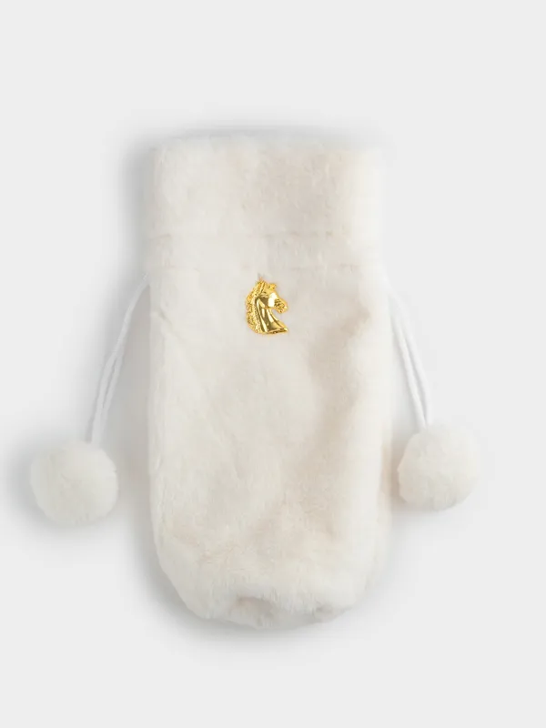 Чехол для бутылки, 32 см, искусственный мех/металл, Christmas bar, image-1