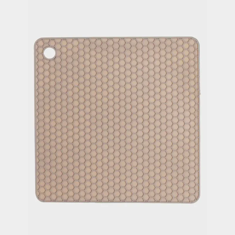 Ыстыққа арналған стенд-ұстағыш, 17 см, шаршы, силикон, сарғылт, Soft kitchen