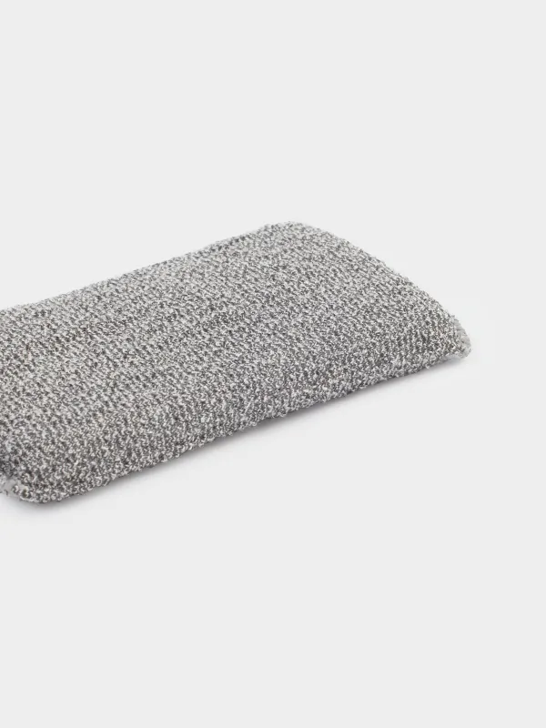 Ыдыс жууға арналған губка, 14х9 см, 2 дана, микроталшық/көбік резеңке, қою сұр, Clean, image-3