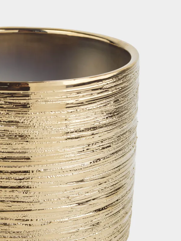 Гүл құмырасы, 14х14 см, керамика, алтын, Galore, image-4