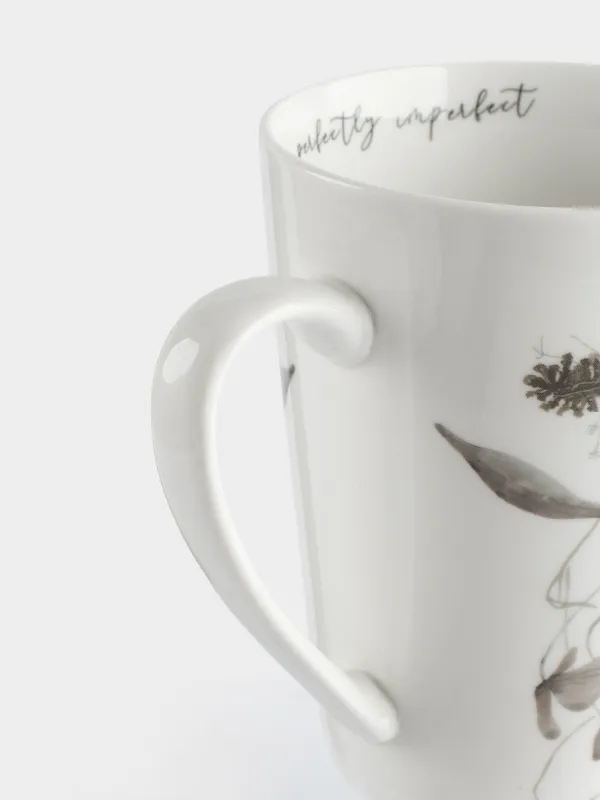 Саптыаяқ, 420 мл, фарфор N, Сұр гүлдер, Watercolor, image-5