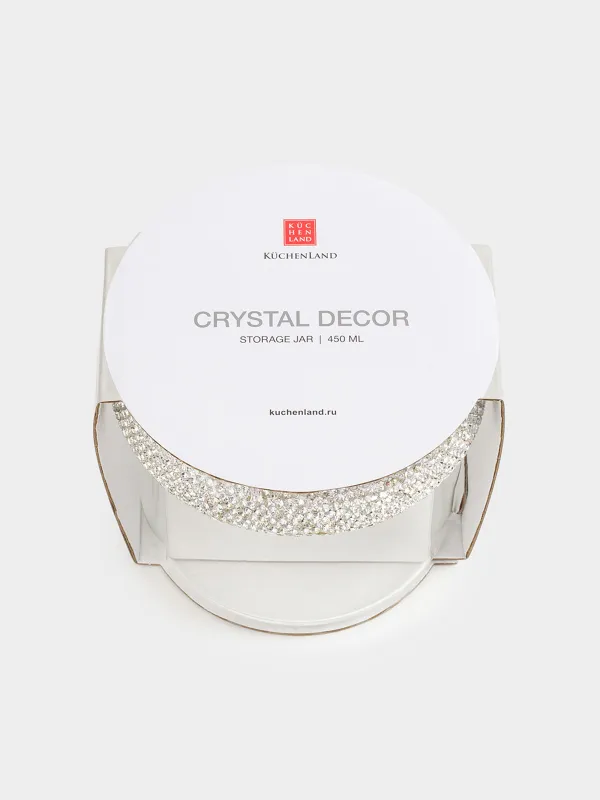 Сақтауға арналған ыдыс, 10х9 см, 450 мл, шыны Б/страздар, Crystal decor, image-4