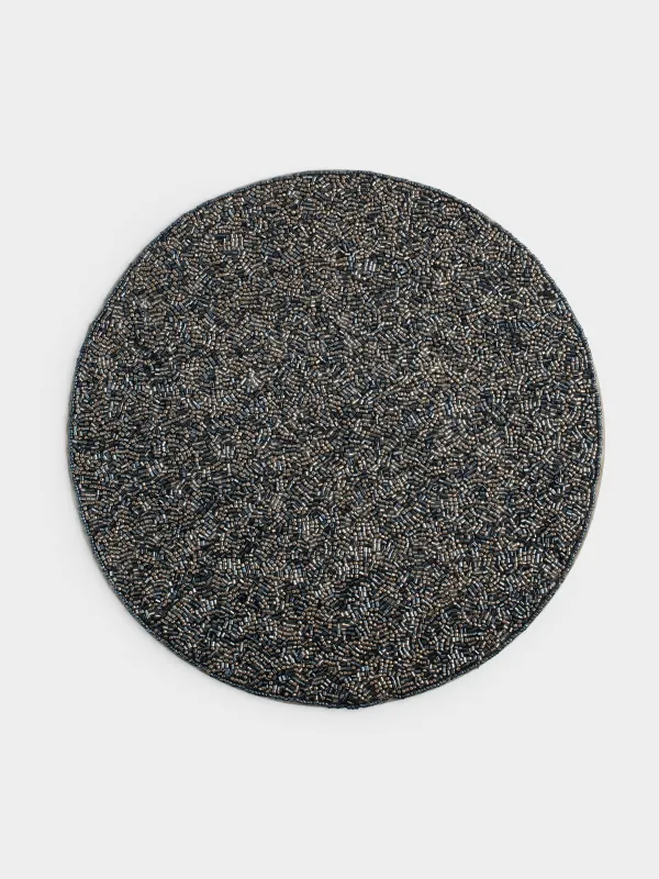 Аспаптарға арналған майлық, 36 см, моншақтар, дөңгелек, жасыл, Shiny beads, image-0