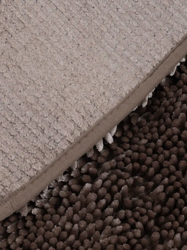 Кілемше, 65х100 см, сырғанауға қарсы, полиэстер, қоңыр, Fluff, image-5