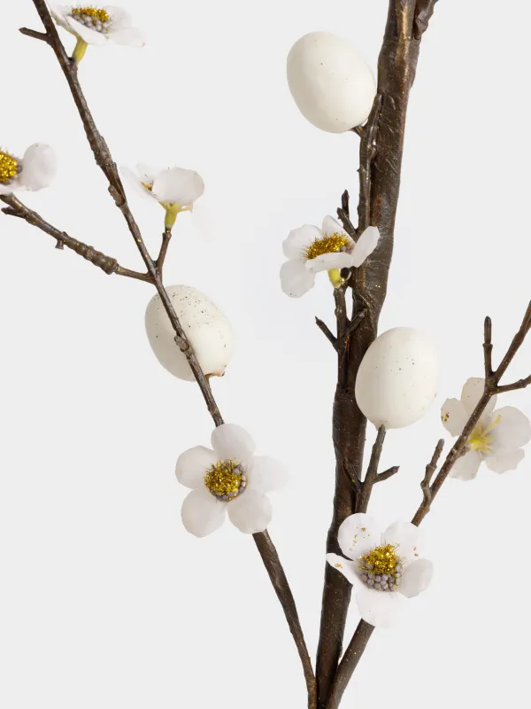 Ветка декоративная, 96 см, Пасхальные яйца и цветы, Natural Easter decor, image-1