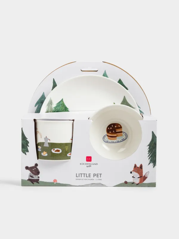 Ыдыс-аяқ жинағы, балаларға арналған, 1 адам, 3 зат, фарфор N, ақ, Шай ішу, Little pet, image-7