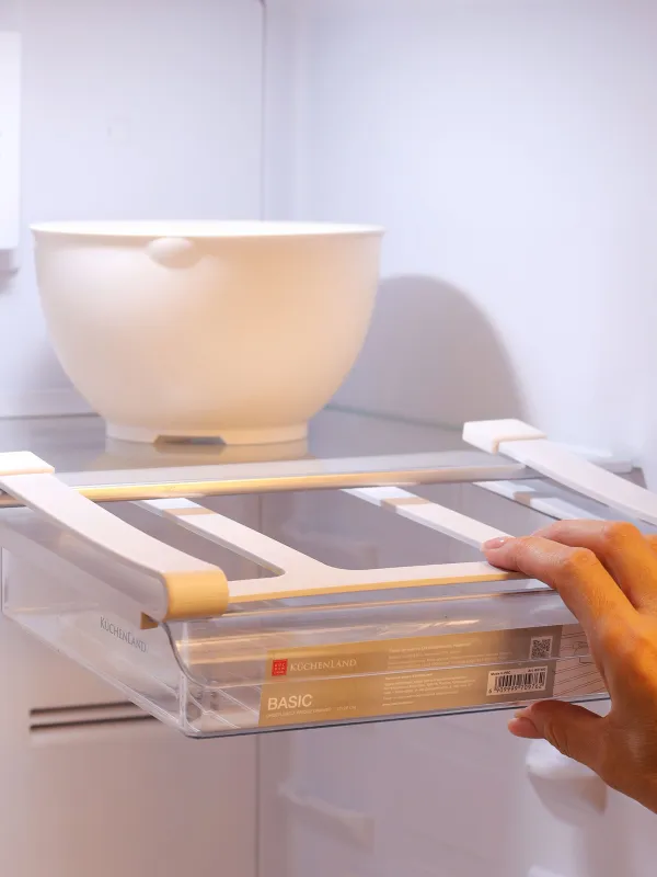 Полка-органайзер для холодильника, 27х20 см, подвесная, пластик/нейлон, прозрачная, Basic, image-6