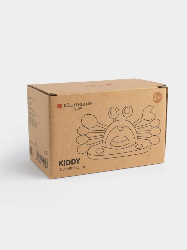 Дамытушы ойыншық, 22х11 см, силикон, қызғылт сары, Тартқыш-таңқы шаян, Kiddy, image-5