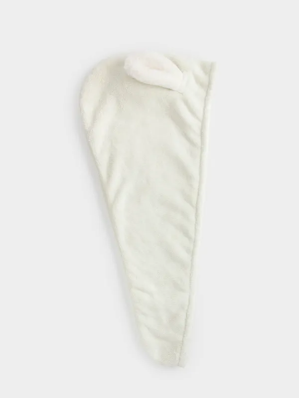 Балаларға арналған шашқа арналған орамал тақия, 53х24 см, жүн, сарғылт-қоңыр, құлақ, Teddy, image-2