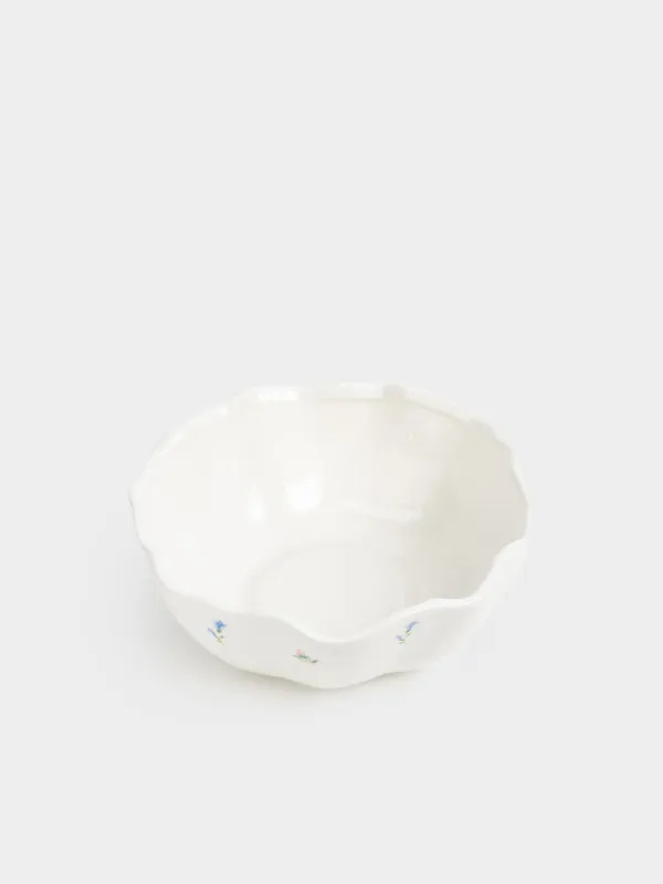 Салат ыдысы, 21х8 см, 1,2 л, керамика, сүт түстес, Нәзік гүлдер, El flora, image-4