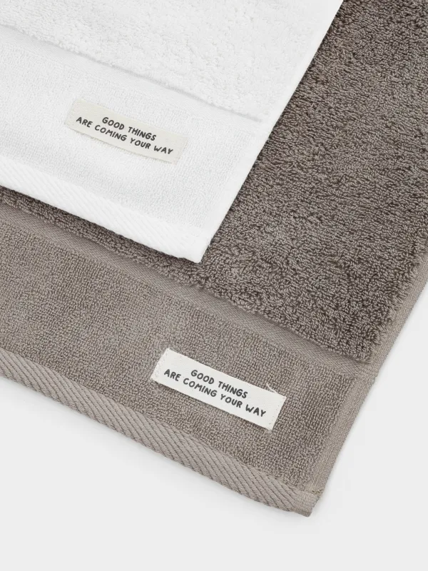 Сүлгілер жиынтығы, 50х90/70х140 см, 4 дана, мақта, құм/сүт түстес, Weltro cotton, image-3