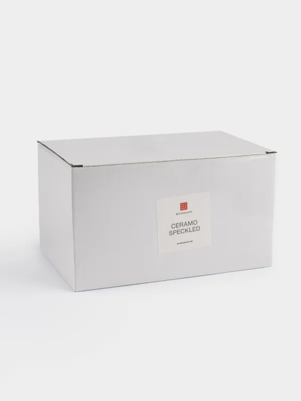 Масленка, 18 см, керамика D, прямоугольная, молочно-бежевая, в крапинку, Ceramo speckled, image-6