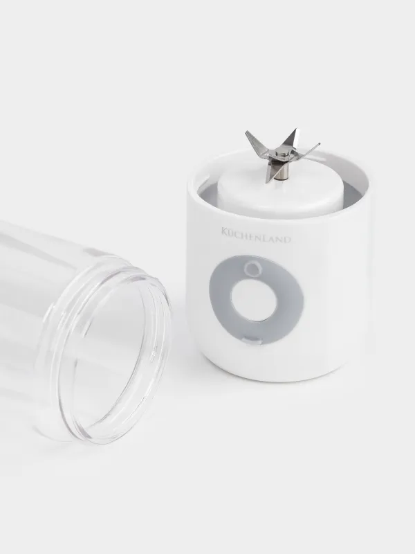 Жеке блендер, 500 мл, 35 Вт, портативті, қайта қуаттандырылады, пластик/болат, ақ, Handy, image-2