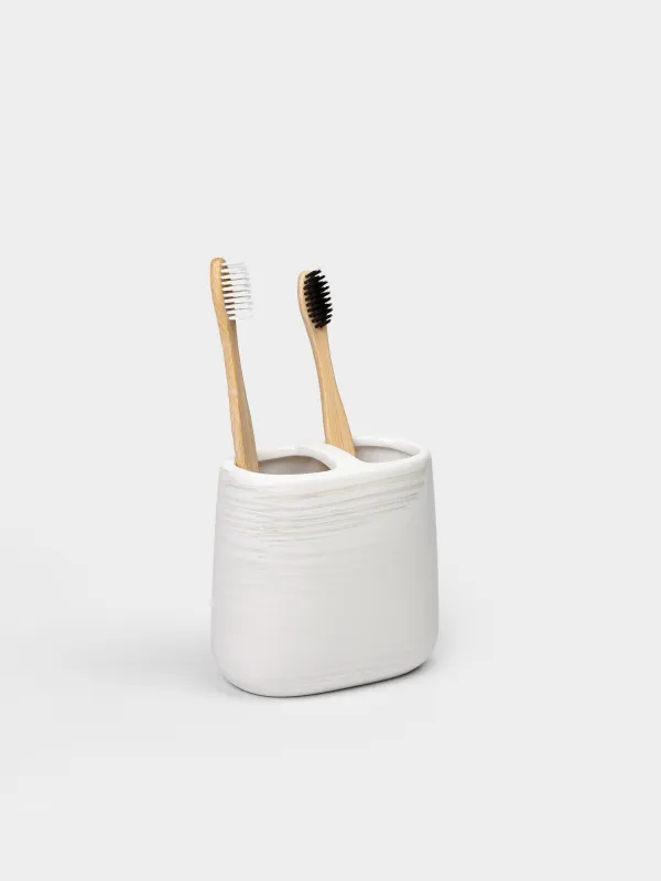 Стакан для зубных щеток, 11 см, керамика, белый, перламутр, Odyssey, image-4