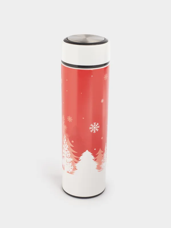 Термос, 500 мл, болат/пластик, қызыл, Қымбатты Санта, Joy, image-0