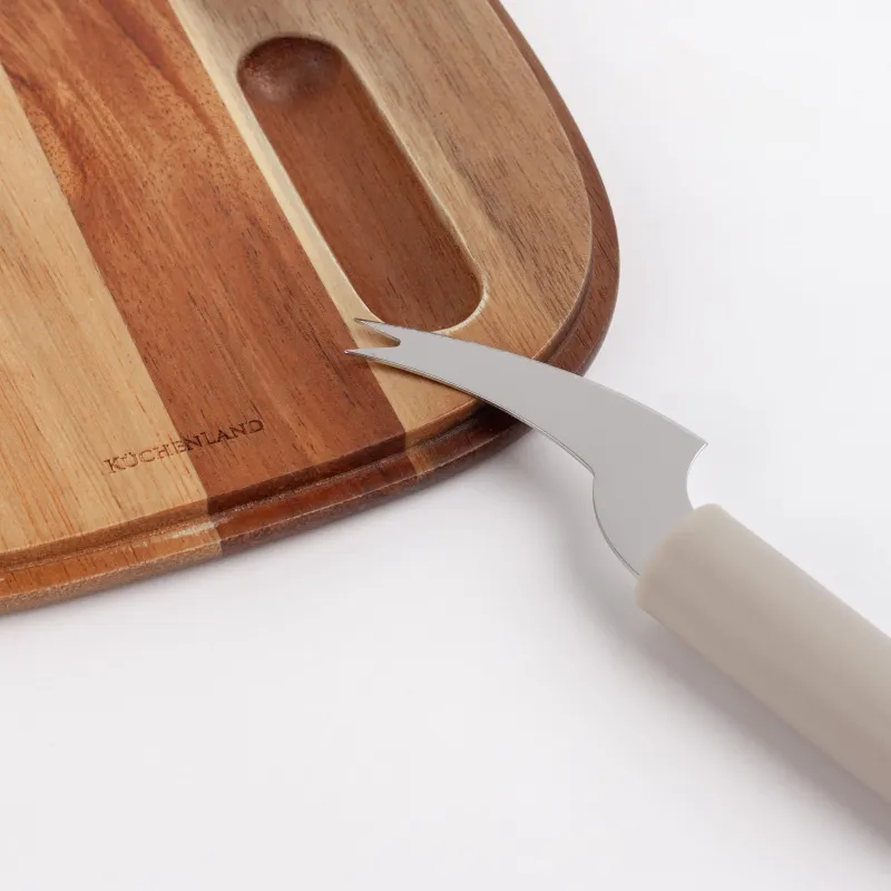 Ірімшік жинағы, 2pr, тақта-ыдыс / күмбез, болат / ағаш / пластик, Noble tree, image-5