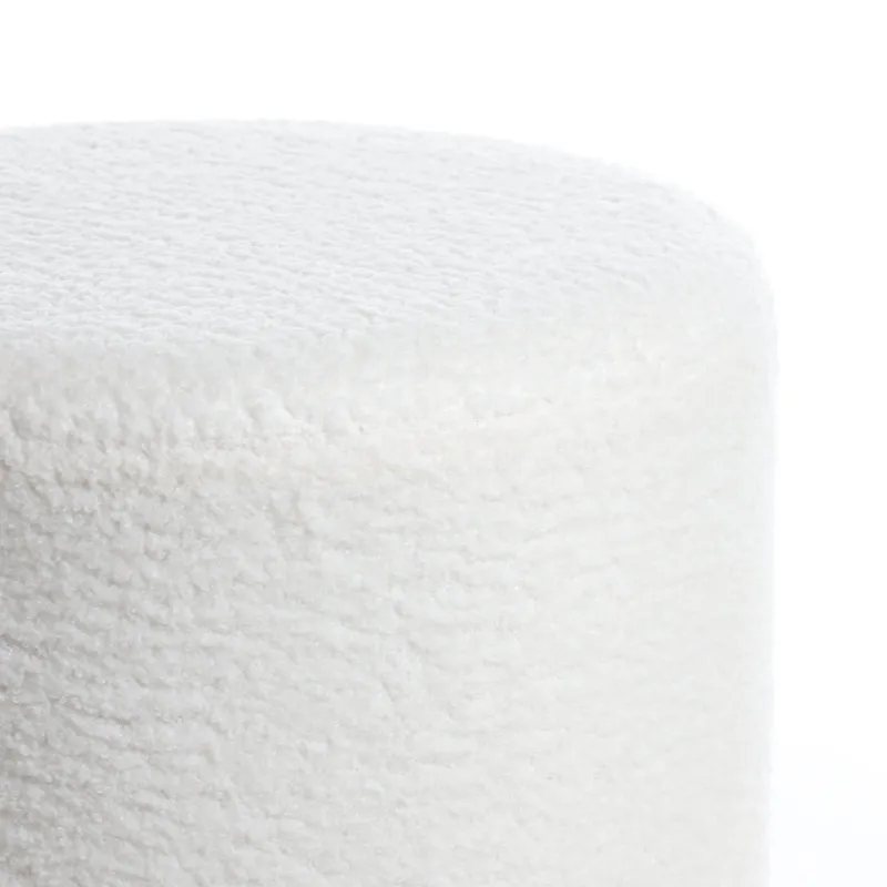 Пуфик, 37х43 см, букле, сүт түстес, Boucle, image-1