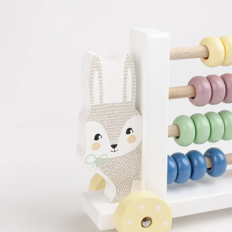 Игрушка развивающая, 20 см, дерево, Счеты на колесах, Kiddy, image-3