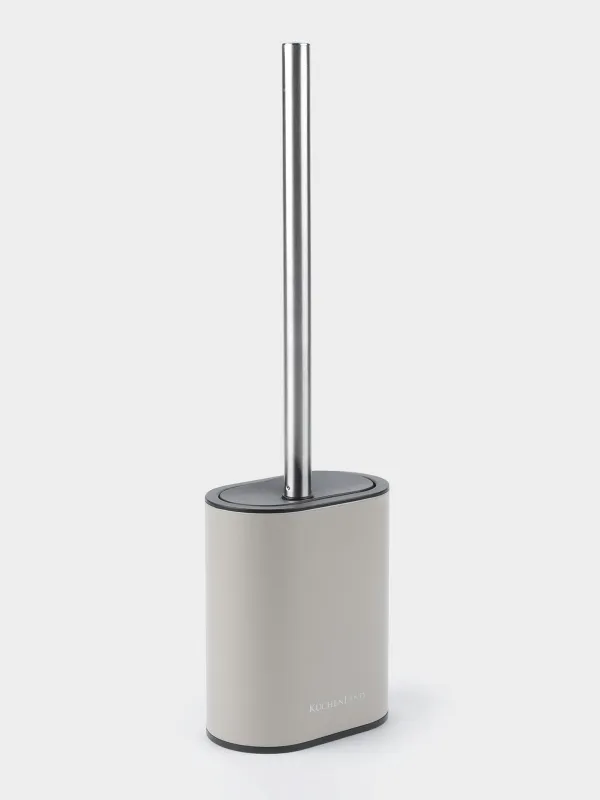 Дәретханаға арналған щетка, 41 см, стендпен, резеңке / Болат, сарғылт-қоңыр-сұр, Giza, image-1